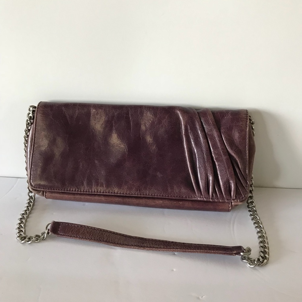 Hobo International Purple Leather Clutch Purse